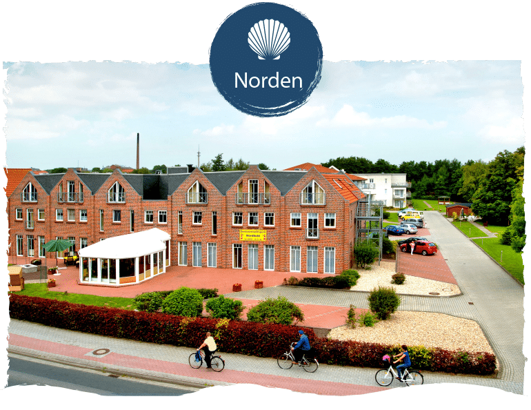 Seniorenwohnpark Nordlicht Standort Norden mit Logo Norden.